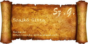 Szajkó Gitta névjegykártya